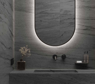 Керамогранит Laparet Englend Black carving lappato рект. (60х120х0,9) лаппатированный